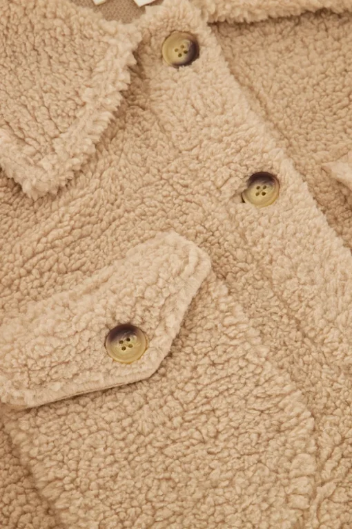 Beige Teddy Jasje Met Zakken