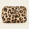 Beige Toilettas Met Luipaard Print