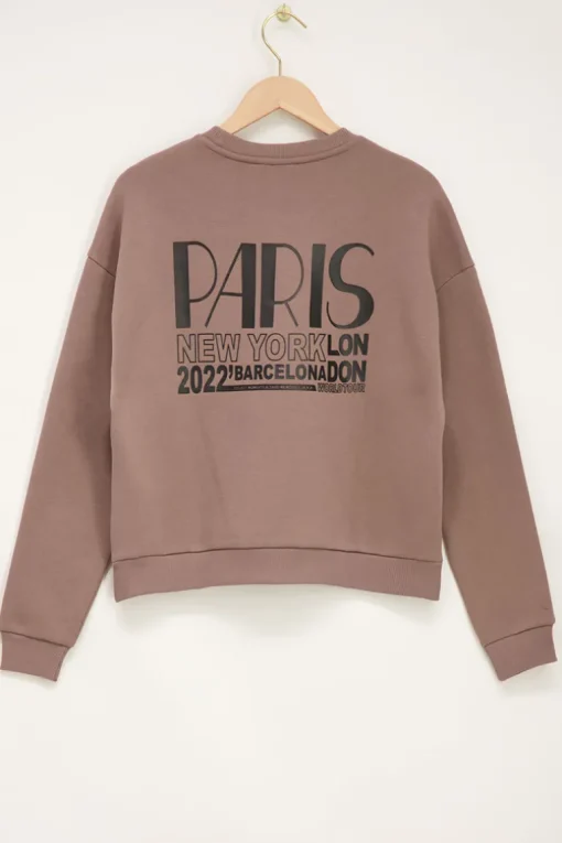 Beige Trui Met Worldtour Backprint