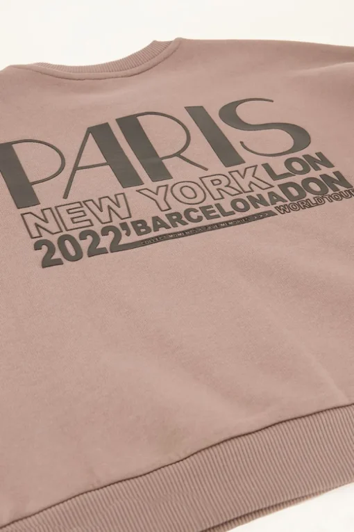 Beige Trui Met Worldtour Backprint