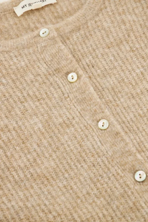 Beige Vestje Met Knoopjes