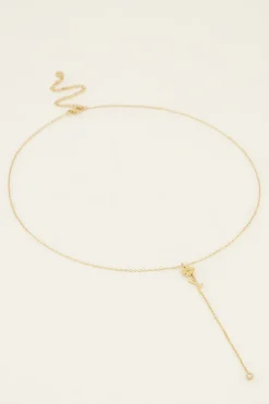 Birth Flower Ketting Met Bedel En Strass