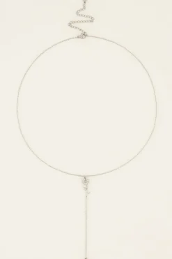 Birth Flower Ketting Met Bedel En Strass