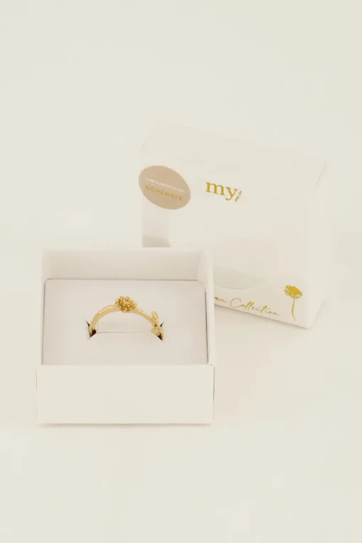 Birth Flower Ring Met Bloem