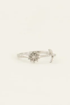 Birth Flower Ring Met Bloem