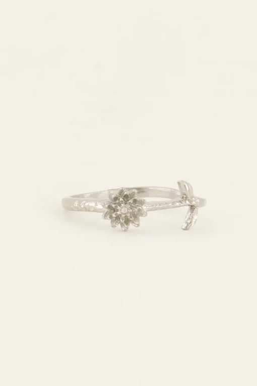 Birth Flower Ring Met Bloem