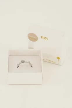 Birth Flower Ring Met Bloem