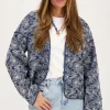 Blauw Chambray Kimono Jasje Met Embroidery
