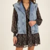 Blauw Denim Gilet Met Zakken