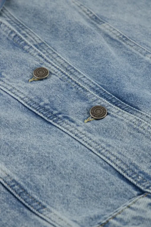 Blauw Denim Gilet Met Zakken