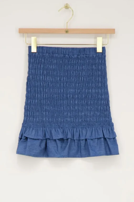Blauwe Denim Rok Met Smock