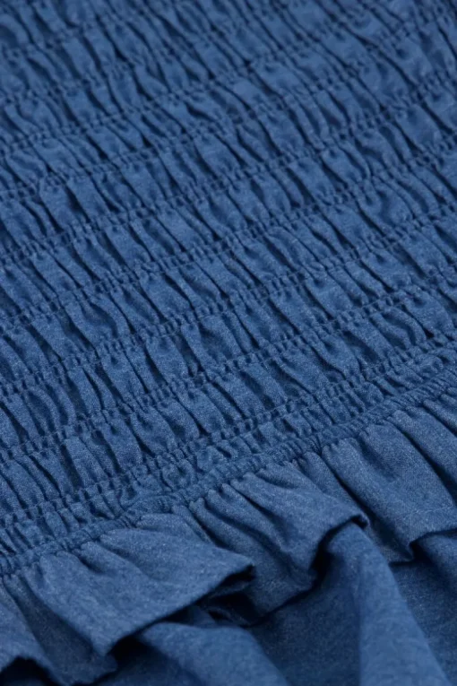 Blauwe Denim Rok Met Smock