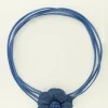 Blauwe Koord Choker Met Denim Bloem