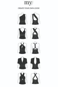 Blauwe Multiway Top Met Lurex