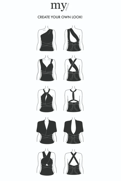 Blauwe Multiway Top Met Lurex