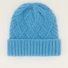 Blauwe Muts Met Kabels