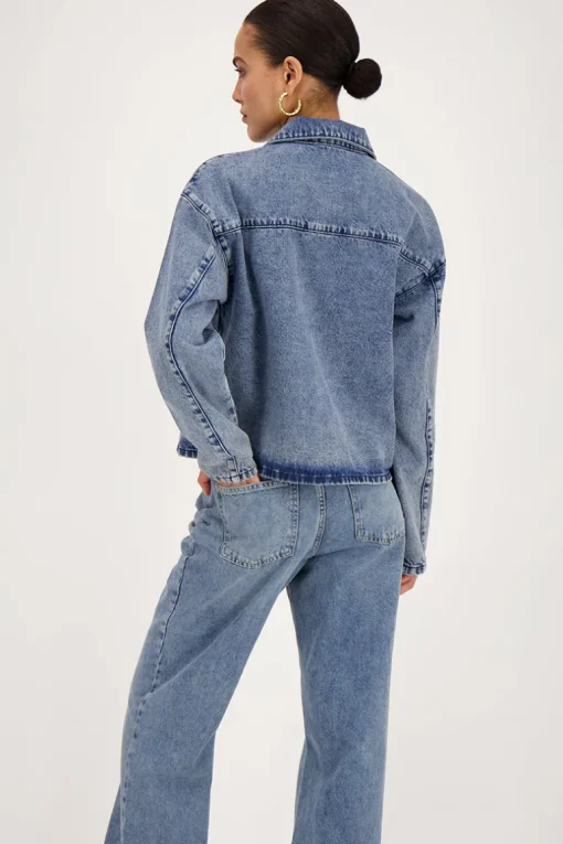 Blauwe Spijkerjas Met Strikjes