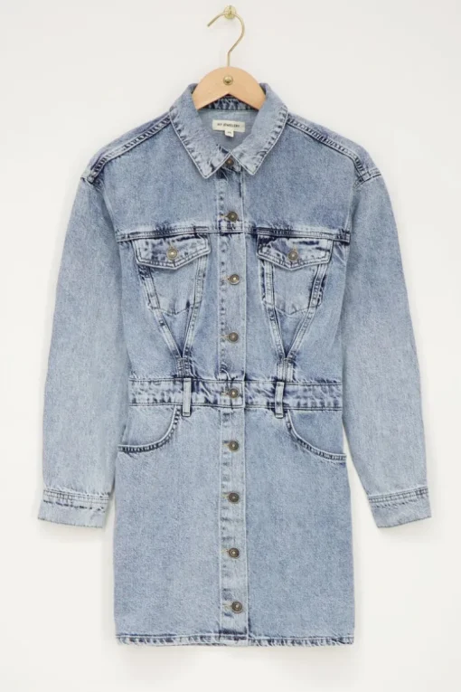 Blauwe Spijkerjurk Button-up