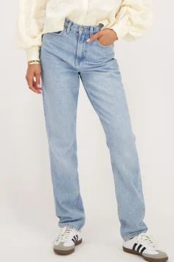 Blauwe Straight Leg Jeans
