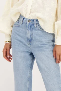 Blauwe Straight Leg Jeans