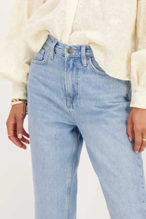 Blauwe Straight Leg Jeans