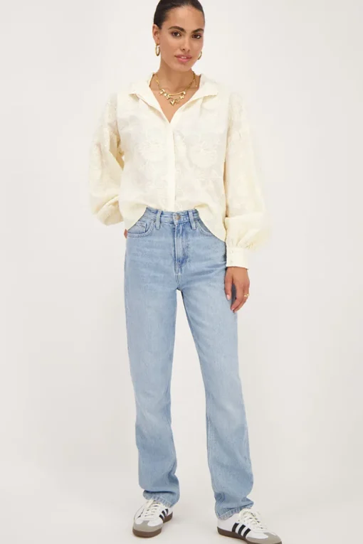 Blauwe Straight Leg Jeans
