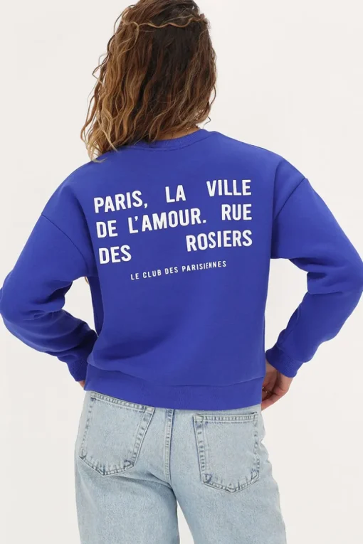 Blauwe Sweater "Paris La Ville"