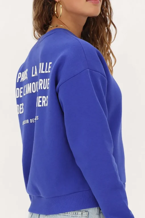 Blauwe Sweater "Paris La Ville"