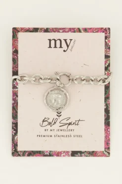Bold Spirit Schakelarmband Met Munt