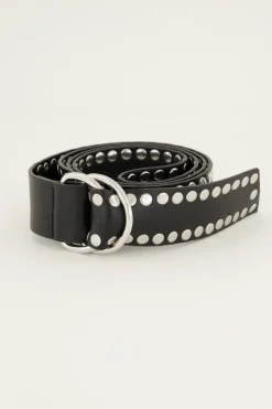 Brede Riem Met Zilverkleurige Studs