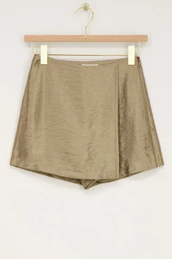 Bronzen Skort Met Overslag