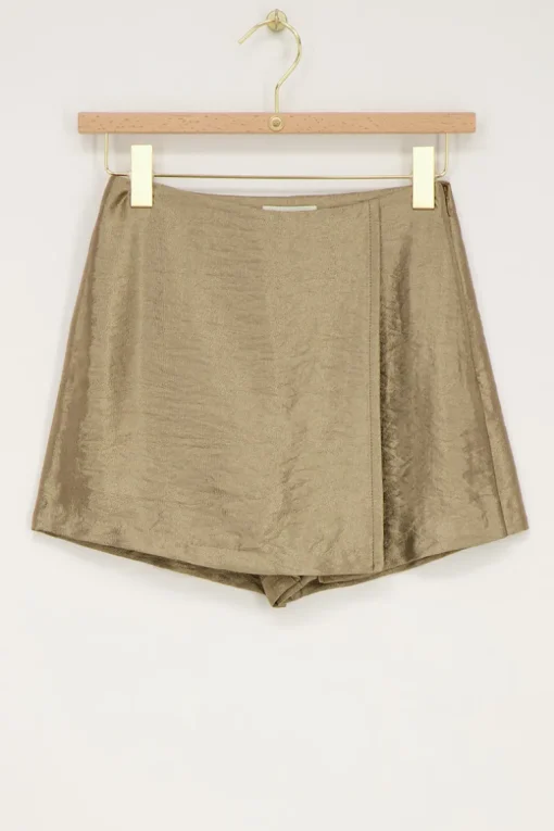 Bronzen Skort Met Overslag