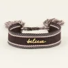 Bruine Bohemian Armband Believe
