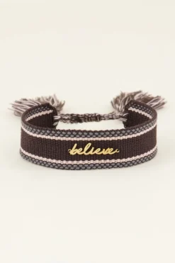 Bruine Bohemian Armband Believe