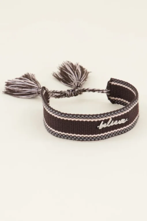 Bruine Bohemian Armband Believe