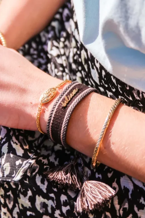 Bruine Bohemian Armband Believe