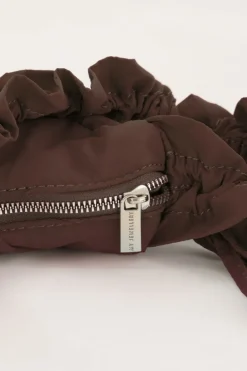 Bruine Crossbody Tas Met Ruffles