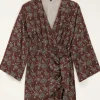 Bruine Jurk Met Bloemenprint & Omslag