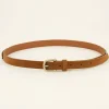 Bruine Riem Met Goudkleurige Gesp