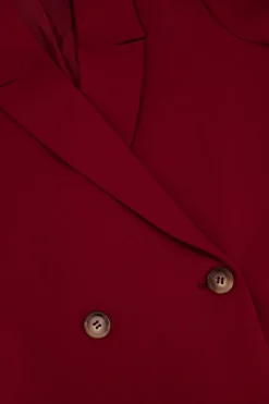 Burgundy Blazer Jurk Met Koord