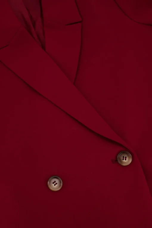 Burgundy Blazer Jurk Met Koord