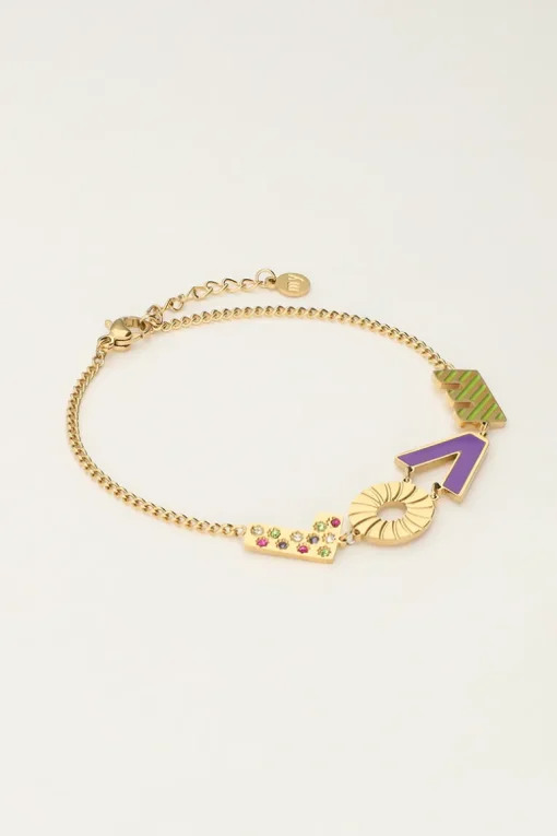 Candy Armband Love Paars