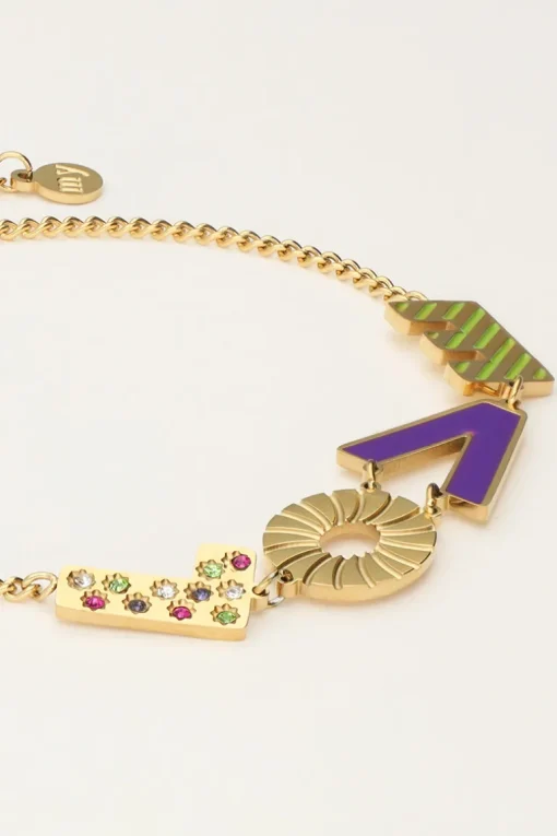 Candy Armband Love Paars