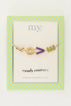Candy Armband Love Paars