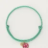 Candy Groene Touw Armband Met Smiley