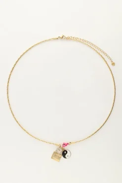 Candy Ketting Met Bedels En Roze Slotje