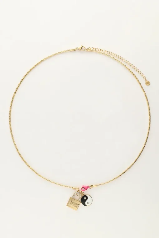 Candy Ketting Met Bedels En Roze Slotje