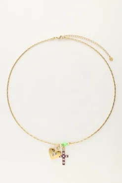 Candy Ketting Met Bedels En Groen Slotje