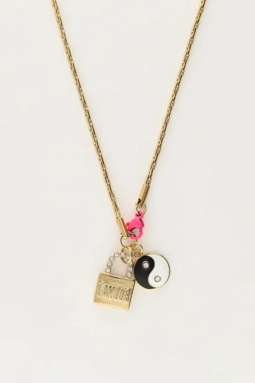 Candy Ketting Met Bedels En Roze Slotje