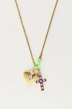 Candy Ketting Met Bedels En Groen Slotje
